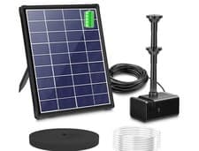 Image of Biling Solar Pond Foundtain with Battery Backup, 6W 300L/H Solar Water Pump