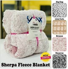 Image of Fluffy Sherpa Flannel Fleece Blanket Large Sofa Bed Soft Warm Xmas Winter Throw