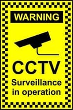 Image of CCTV Surveillance In Operation Safety Sign