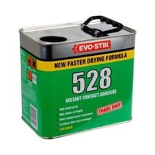 Image of BOSTIK EVO STIK 528 INSTANT CONTACT ADHESIVE 2.5 LITRE TIN HIGH GRAB FAST DRYING