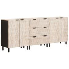 Image of Sideboard 3 pcs Solid Mango Wood Modern Living Room Furniture for  vidaXL