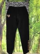 Image of PINK SODA SPORT BLACK LEGGINGS SIZE UK 10