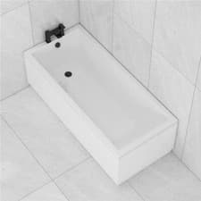 Image of 1400 x 700mm Straight Single Ended Acrylic Rectangular Bath Bathtub White Cesar
