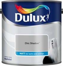 Image of Dulux Smooth Creamy Matt Emulsion Paint - Chic Shadow 2.5 L -Walls and Ceiling