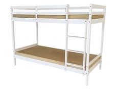 Image of Mecor 3FT Single Bunk Bed - 120/150kg Capacity - Kids/Teens/Adults - Grey/White