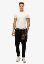 Image of Superdry Joggers Tracksuit Bottoms Essential Logo Cotton Joggers Black