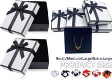 Image of High Quality Jewellery Box Necklace Earrings Ring Set Small Love Gift Box Gift