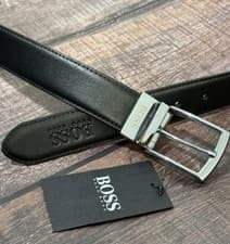 Image of HUGO BOSS REVERSIBLE LEATHER MEN DRESS BELT