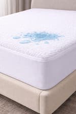 Image of Non-Noisy Waterproof Mattress Protector Anti-Allergy Fitted Bed Cover Double Siz
