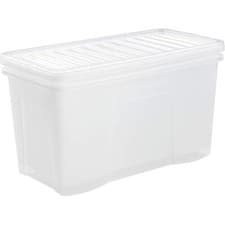 Image of Quality Plastic Storage Boxes Clear Box With Lids Home Office Kitchen Stackable