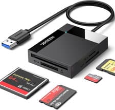Image of USB 3.0 Multi Card Reader 4in1 SD CF Micro SD MS Adapter 5Gbps for PC Laptop