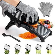 Image of Labeol Adjustable Mandolin Slicer Professional 3 in 1 Stainless Steel Black
