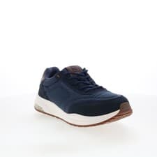 Image of Rockport DMX Brock RMDMXBROCK Mens Blue Wide Suede Lifestyle Trainers Shoes