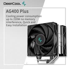 Image of DEEPCOOL AG400 Dual Fan CPU Air Cooler 4 Heat Pipes 2000RPM