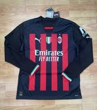 Image of New Men’s Puma AC Milan 22/23 Home Long Sleeve Shirt Large