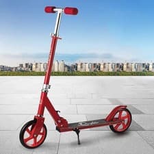 Image of Foldable 2-Wheel Adult & Teen Kick Scooter - Rose Red