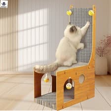Image of Cat Scratcher Board L-shaped Scratching Pad Toy Corrugated Cardboard Climbing