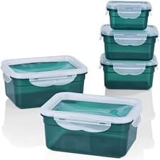 Image of 10-tlg GOURMETmaxx Sealed Containers Set Click-It Storage Cans Freezer