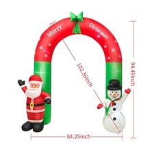 Image of New 8FT Xmas Inflatable Archway Snowman Arch Yard Decoration Holiday Home
