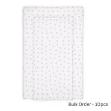 Image of Baby Changing Mat Grey Stars 75cm x 47.5cm x 5cm Padded Washable Pack of 10
