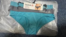 Image of Reebok Womens Sports Brief  Underwear MICAH 2pk Grey /Mineral Mist XS To Large