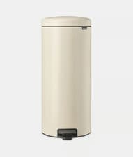 Image of Brabantia NewIcon 30L Pedal Bin Soft Close Kitchen Waste Bin Soft Beige