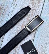 Image of HUGO BOSS Mens Genuine Leather Ratchet Dress Belt