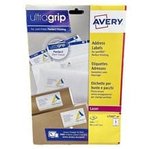Image of Avery White 99.1x67.7mm Laser Parcel Labels / 8 Per Page / 40 Sheets (L7165-40)