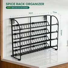 Image of Spice Rack 4 Tier Shelf Kitchen Storage Holder for Spice Jars & Herbs