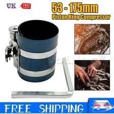 Image of 53-175MM PISTON RING COMPRESSOR STAINLESS STEEL CLAMP CAR MOTORBIKE REPAIR TOOL