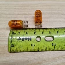 Image of PACK OF 2, 12V 5W AMBER CAPLESS BULB. INDICATOR BULB