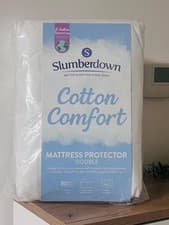 Image of Slumberdown Cotton Comfort Mattress Protector - Double