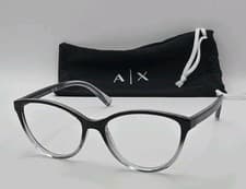 Image of Armani Exchange Eyeglasses Frames AX 3053 8255 53-16-140 Black & Grey No Lenses