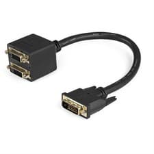 Image of StarTech 30cm (1 ft) DVI-D to 2x DVI-D Digital Video Splitter Cable - M/F~1 f...