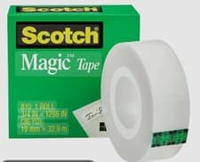 Image of Scotch Magic Tape Invisible Tape Rolls 19MM X 33MM 3 Pack