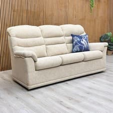 Image of Furniture Village G Plan 'Malvern' 3 Seater Sofa 3 Cushion C932 Rush Sand Fabric