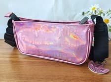 Image of Adidas Mini Airliner Crossbody Shoulder Bag - Holidays Festival Iridescent Pink