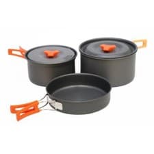 Image of Outdoor Compact Camping Cookware - Vango Hard Anodised 2 Person Cook Kit