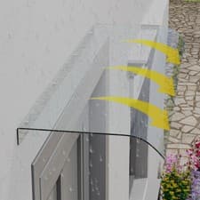 Image of Door Canopy Awning Rain Shelter Front Back Porch Outdoor Shade Patio Roof Cover