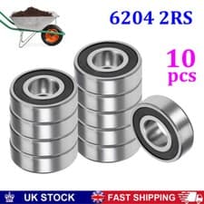 Image of 10PCS 6204 2RS Bearing 20x47x14mm Rubber Sealed Deep Groove Ball Bearings UK