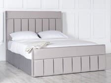 Image of Kendall Upholstered Ottoman Storage Fabric Bed Frame Esupasaver Quality UK Made