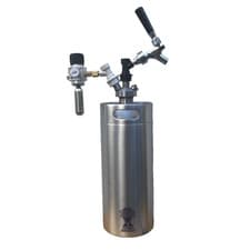 Image of Mini Keg 4L Beer Growler Stainless Steel corny tap ball lock regulator co2