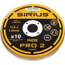 Image of Sirius PRO-2 115mm x 1mm Universal Cutting Discs 115mm Pack of 10