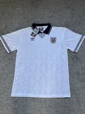 Image of Retro England 1990 World Cup Home Football Shirt - Size Large