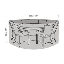 Image of Round 6-8 Seater Garden Dining Furniture Cover Outdoor Patio Green 220cm x 89cm