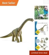Image of Charming 9.5" Brachiosaurus - Lifelike Green Dinosaur Figure for Boys & Girls