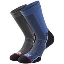 Image of 1000 Mile Treck Single Layer Socks 2 Pack Mens Single Layer Navy/Charcoal