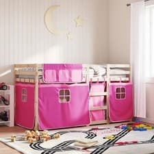 Image of Bunk Bed without Mattress Pink 90x200 cm Solid Wood Pine