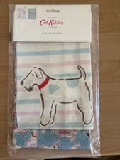 Image of CATH KIDSTON Set of Two Tea Towels Squiggle Dogs Gift ~  BNWT