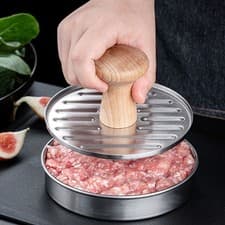 Image of Extra Thick Stainless Steel Hamburger Press for Durability and Reliability